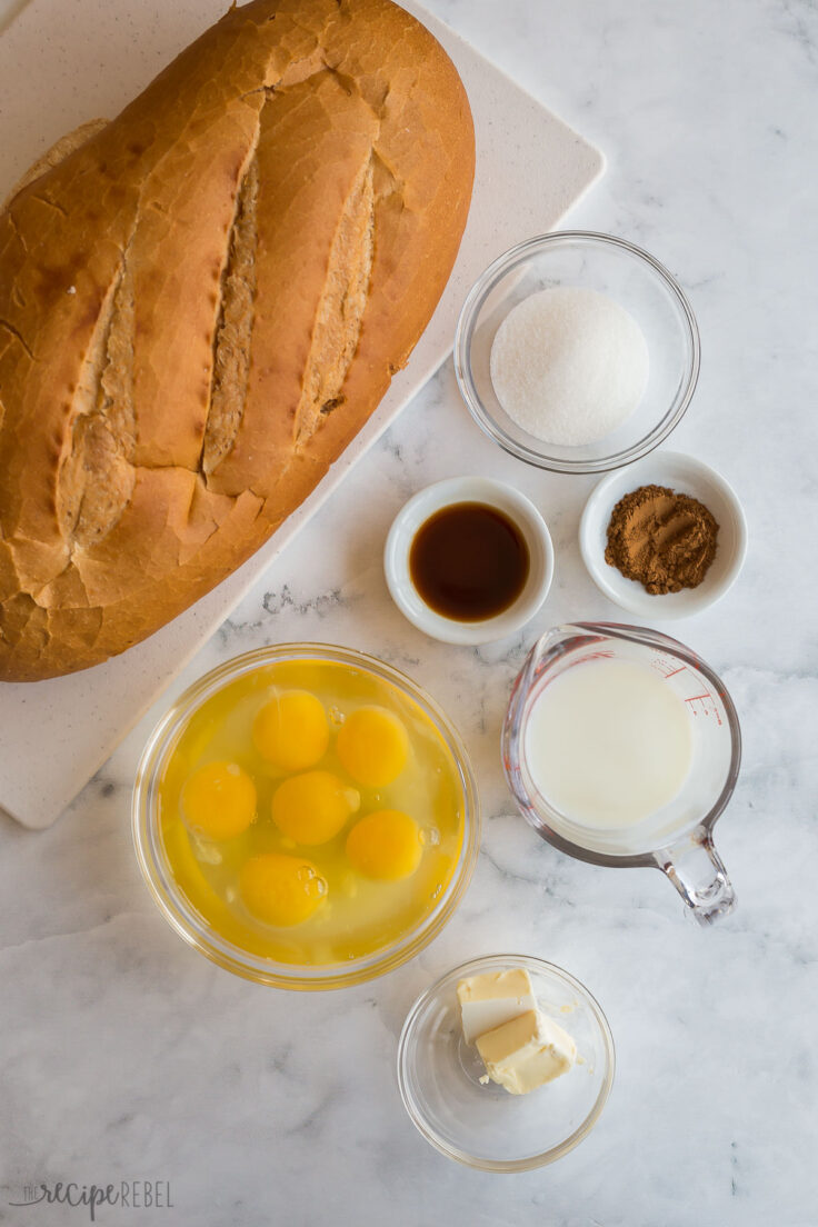 ingredients needed for basic french toast recipe