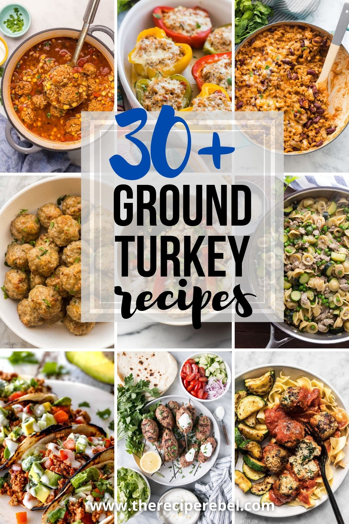 Title image for 30+ Ground Turkey Recipes