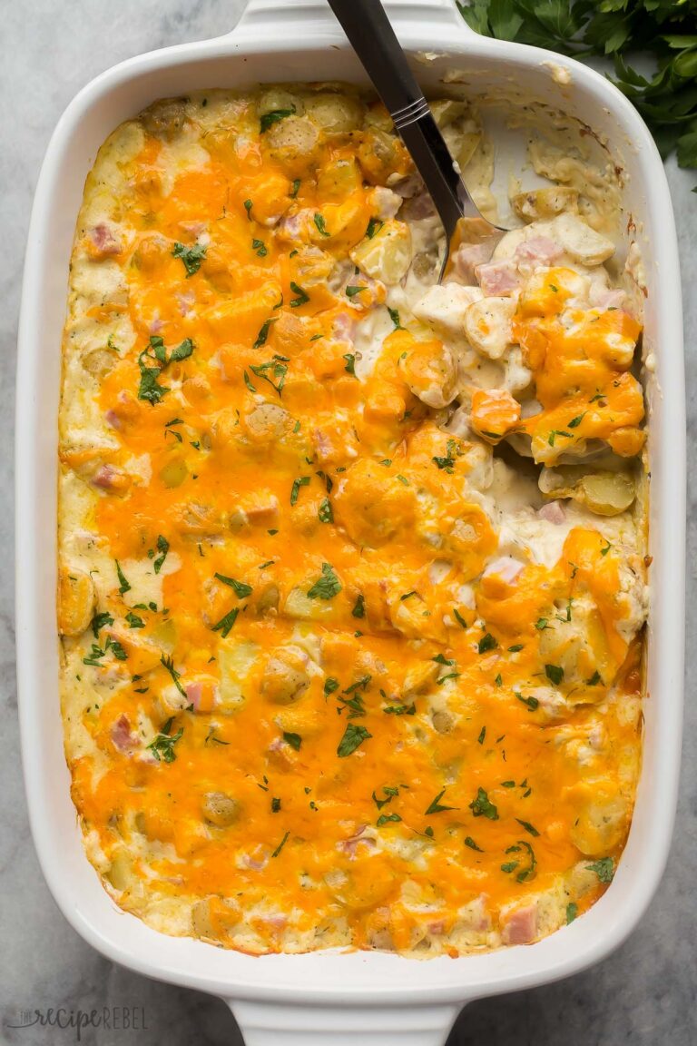 Cheesy Ham and Potato Casserole [VIDEO] The Recipe Rebel