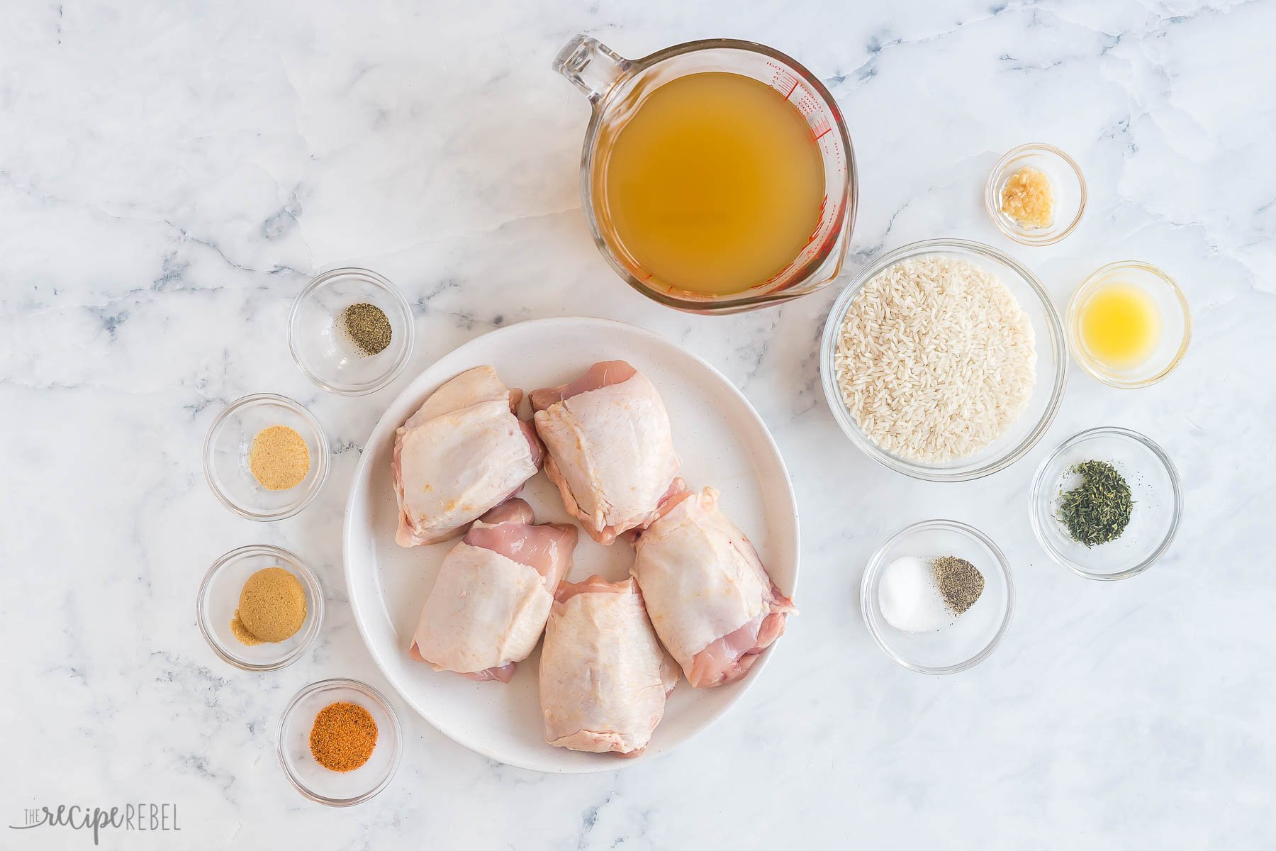 ingredients needed for chicken and rice bake
