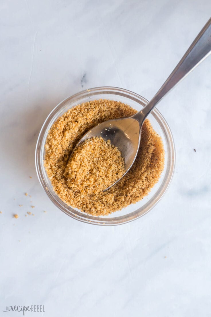 chicken thigh seasoning stirred together in bowl