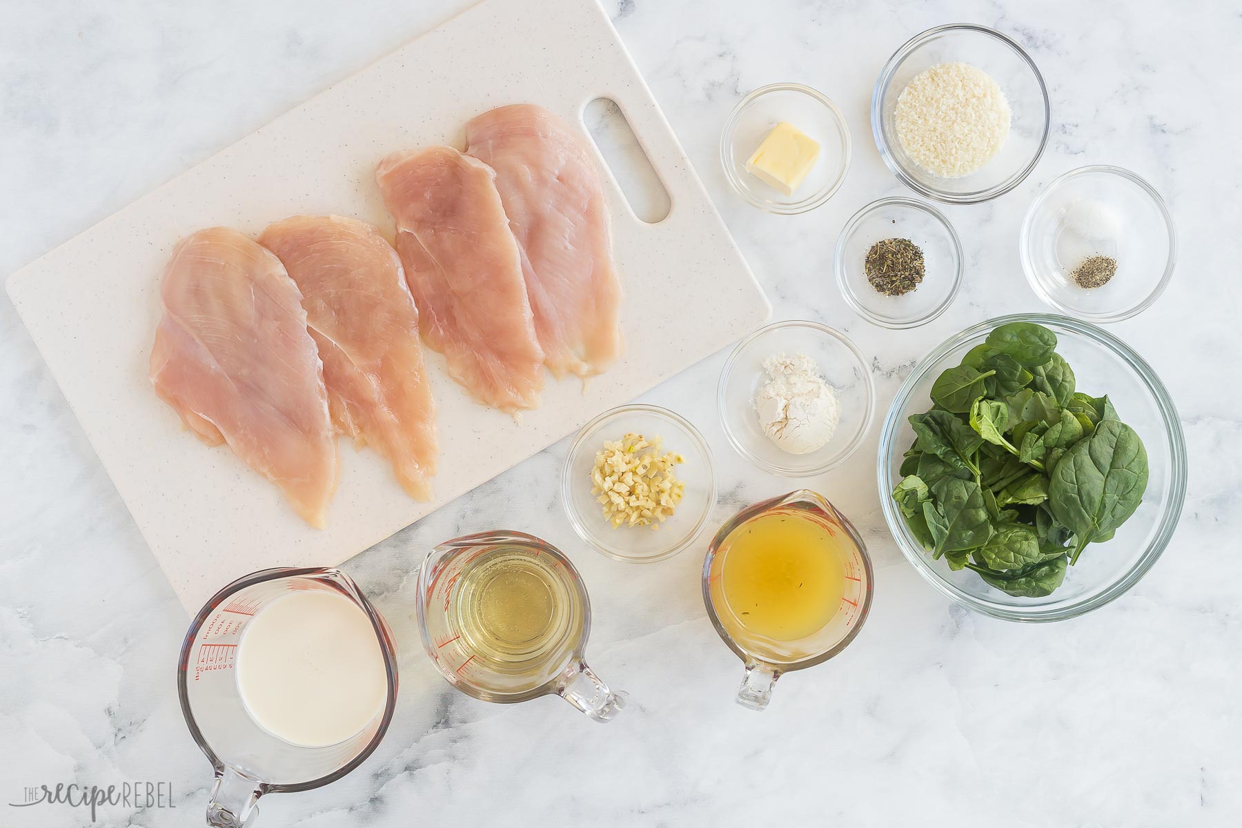 ingredients needed to make chicken florentine