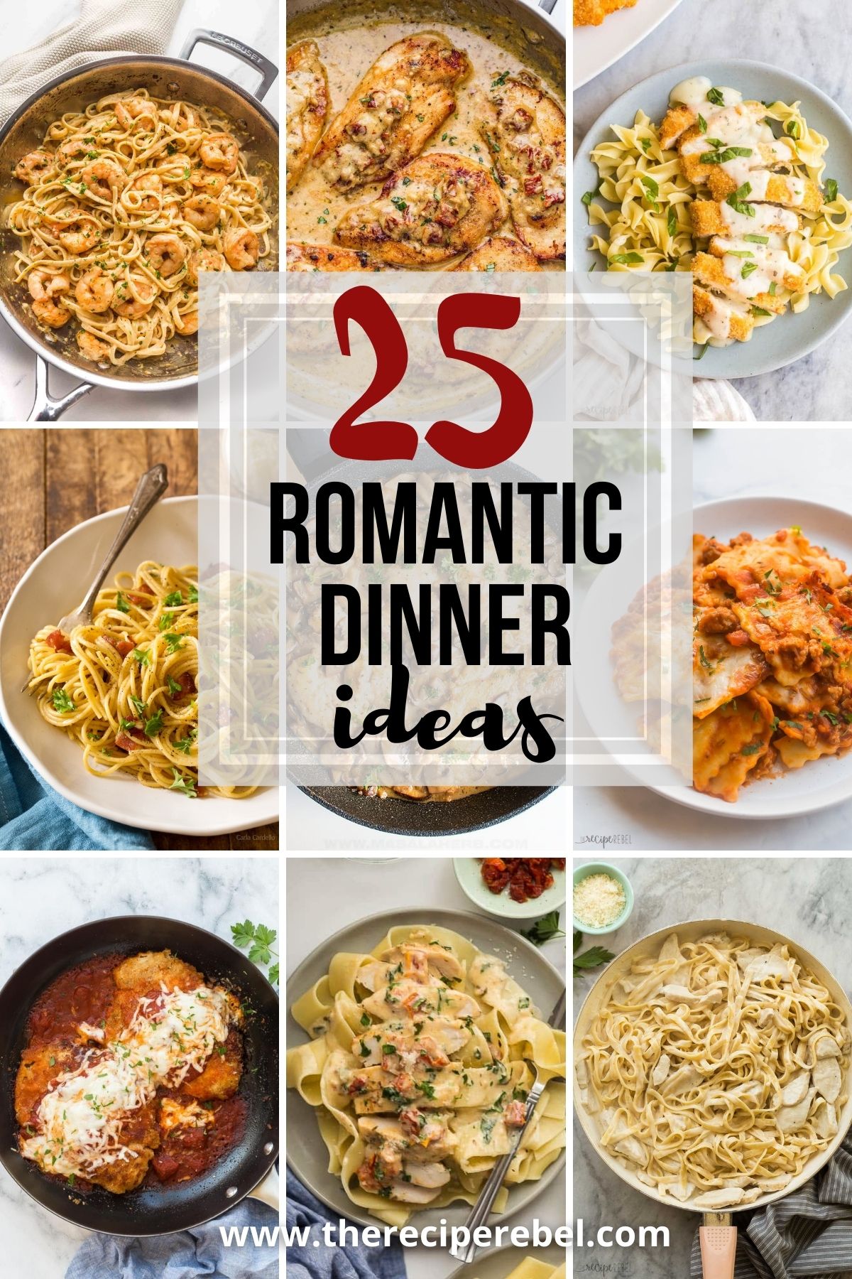 Title Image for 25 Romantic Dinner Ideas
