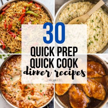 Feature image for Quick Prep/Quick Cook Dinner Recipes