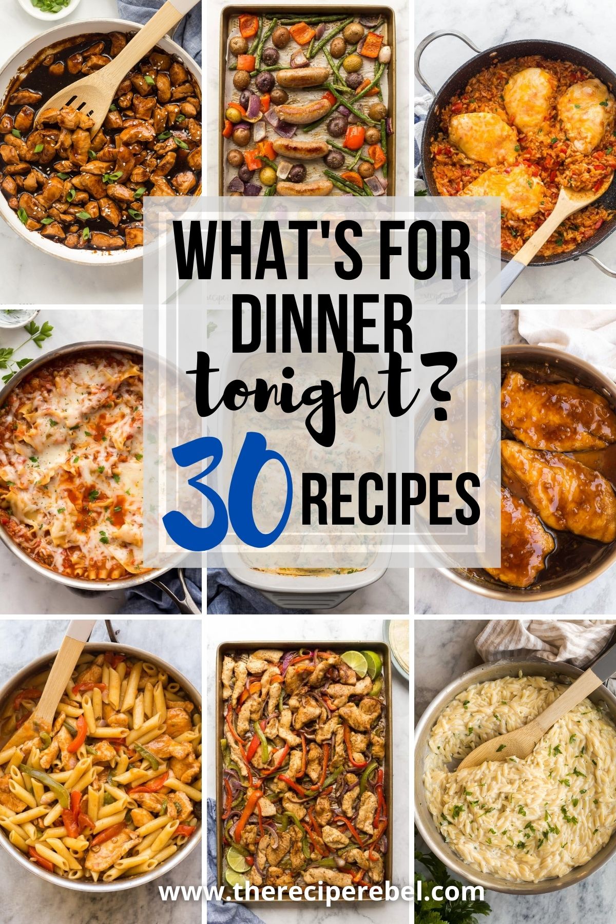 30-Minute Dinner Recipes, What's for Dinner Tonight?, Recipes, Dinners  and Easy Meal Ideas