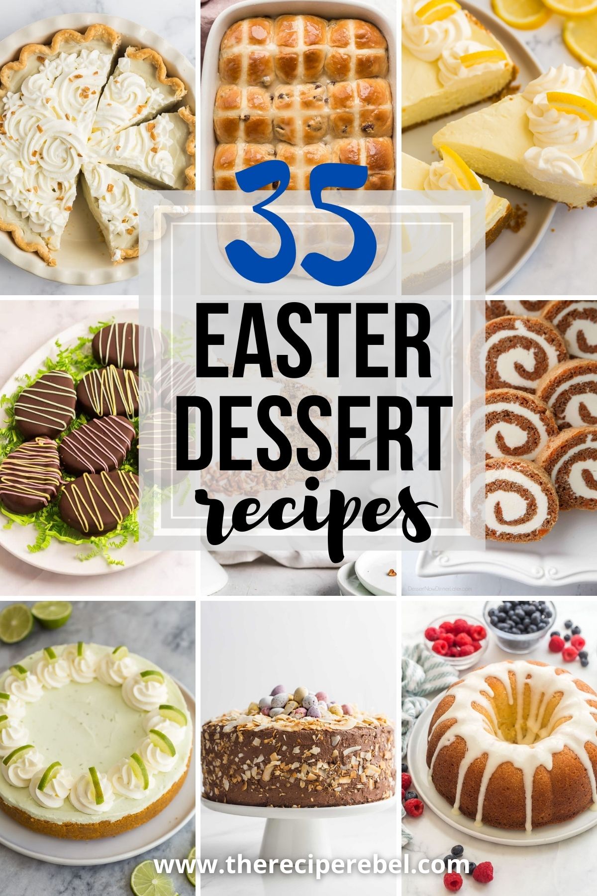 Pinterest title image for 35 Easter Dessert Recipes