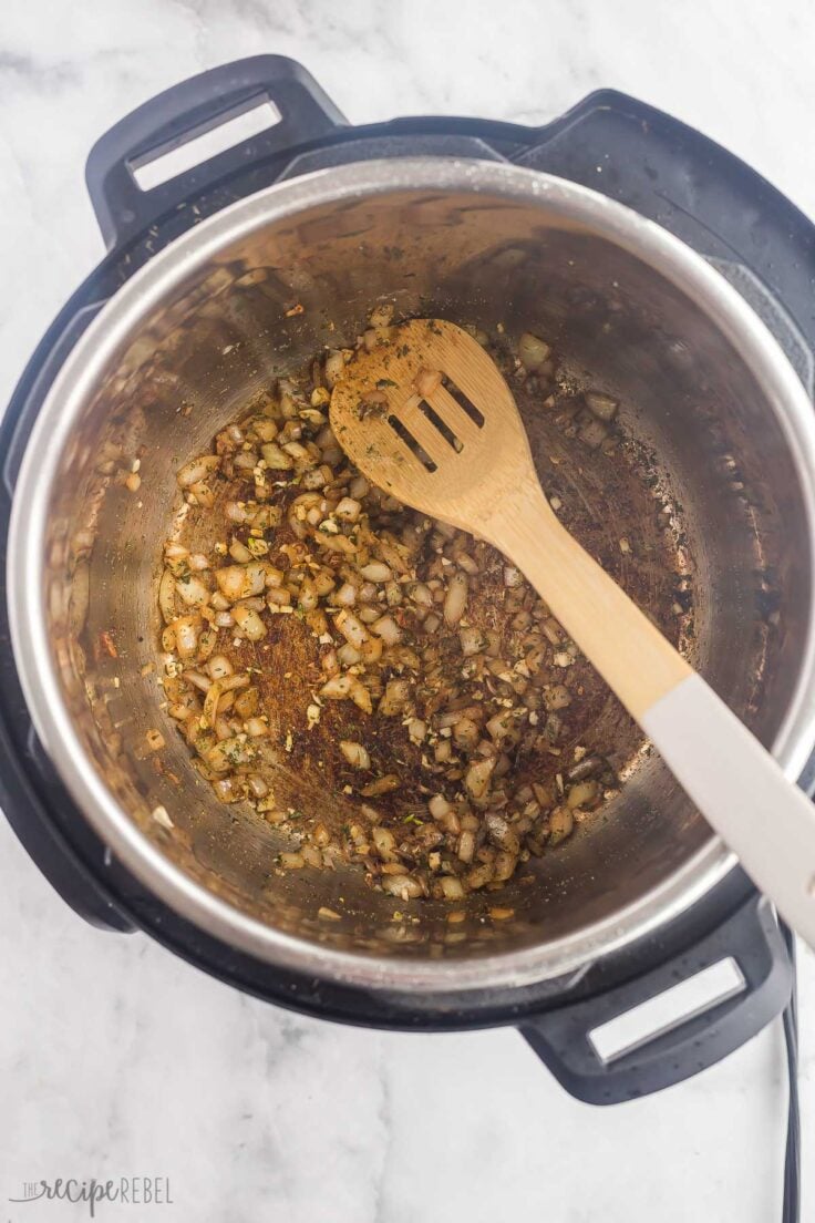 sauteing onions in the instant pot