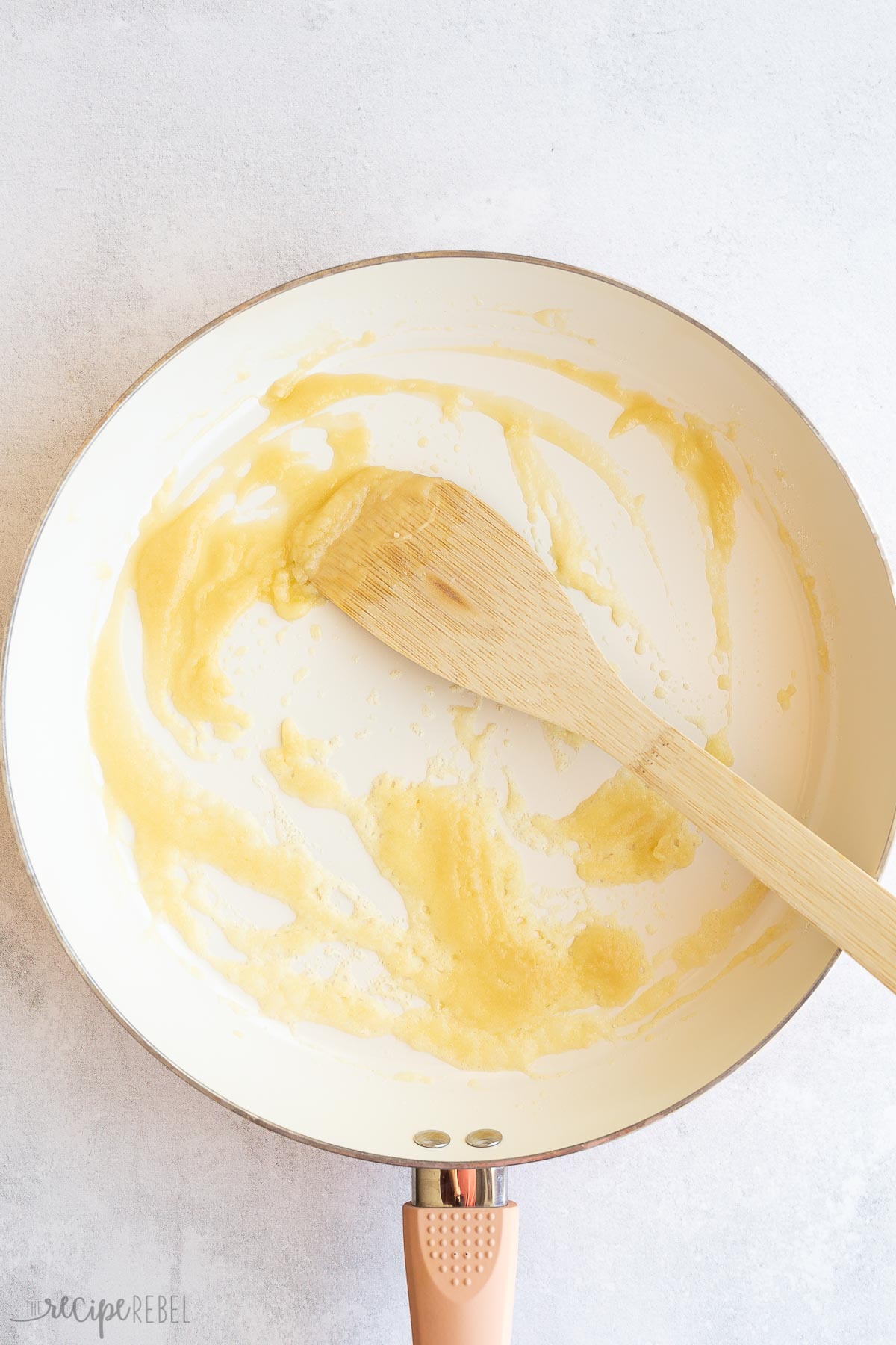 butter melted with flour added to make a roux