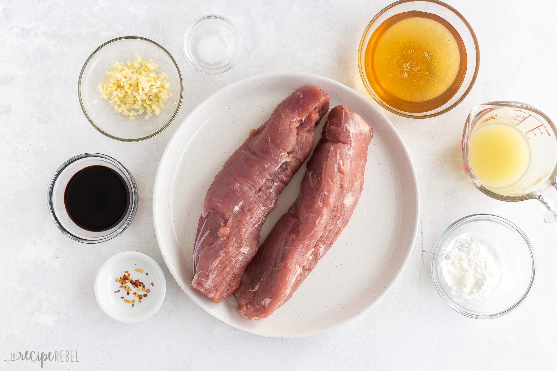 ingredients needed to make honey garlic pork tenderloin