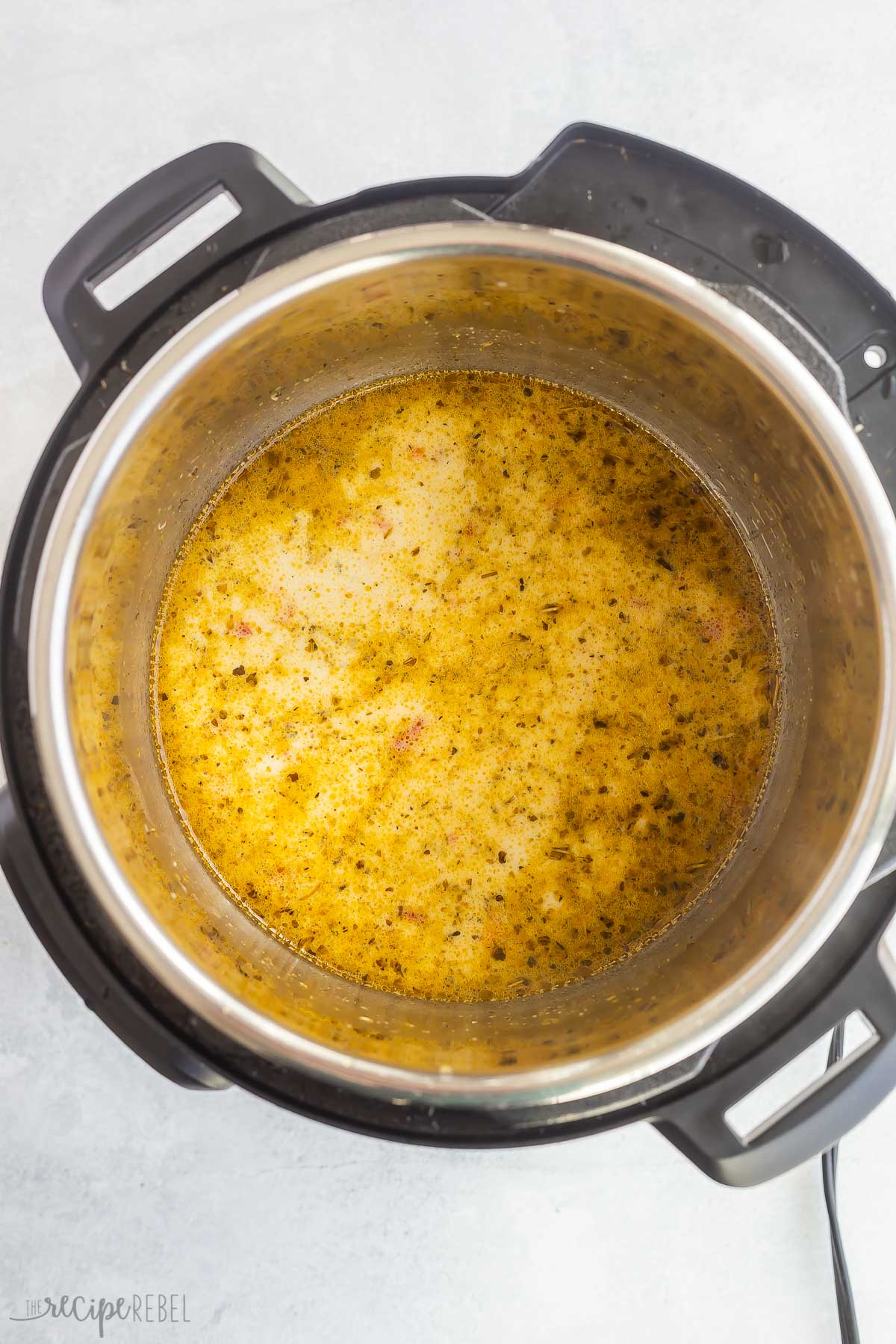 creamy italian sauce in pressure cooker