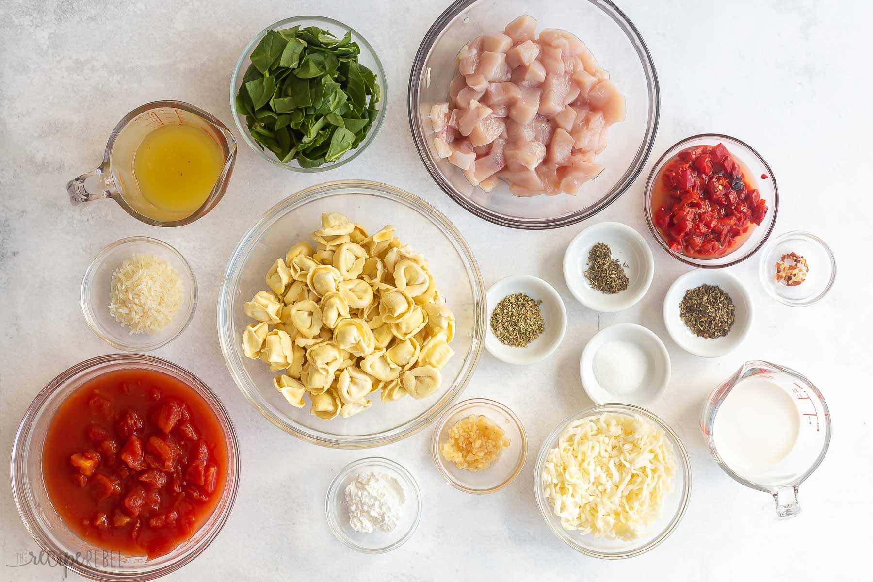 ingredients needed for chicken tortellini.