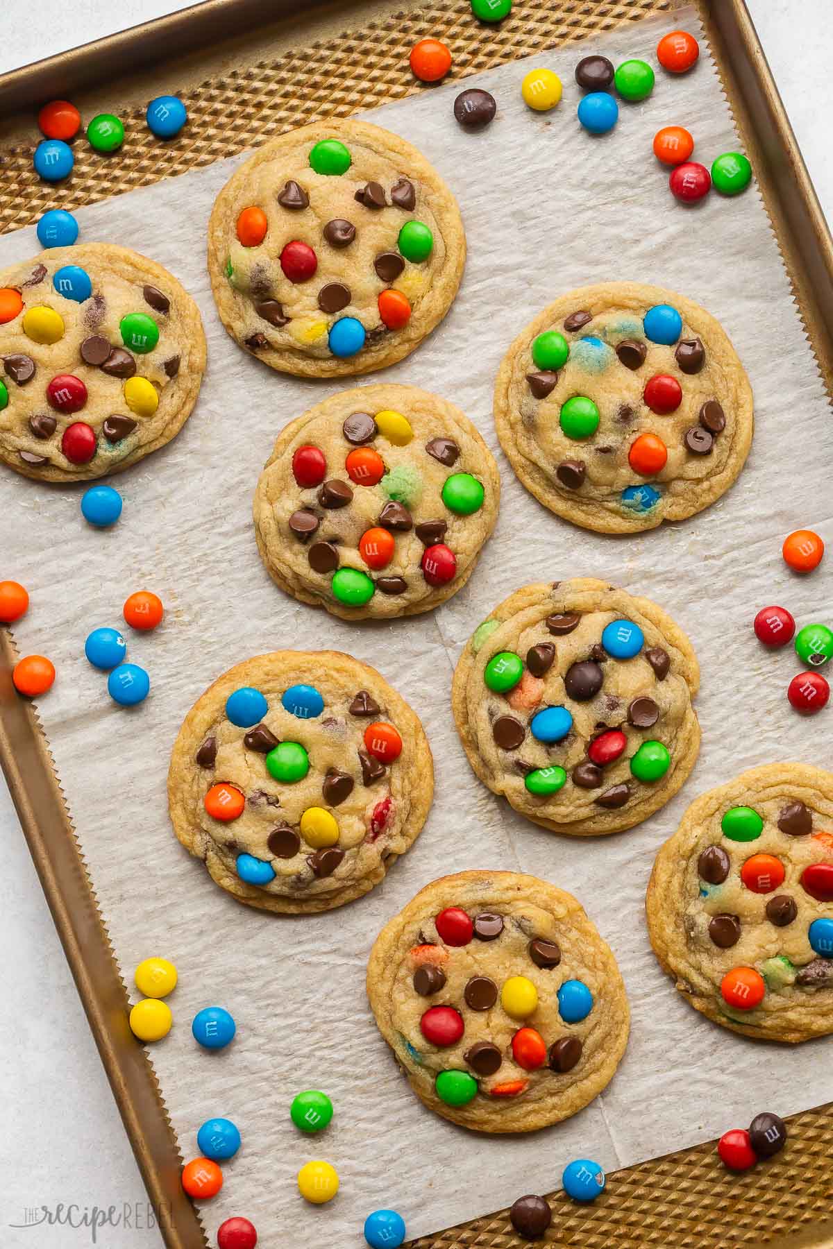 Thin and Crispy M&M Sugar Cookies