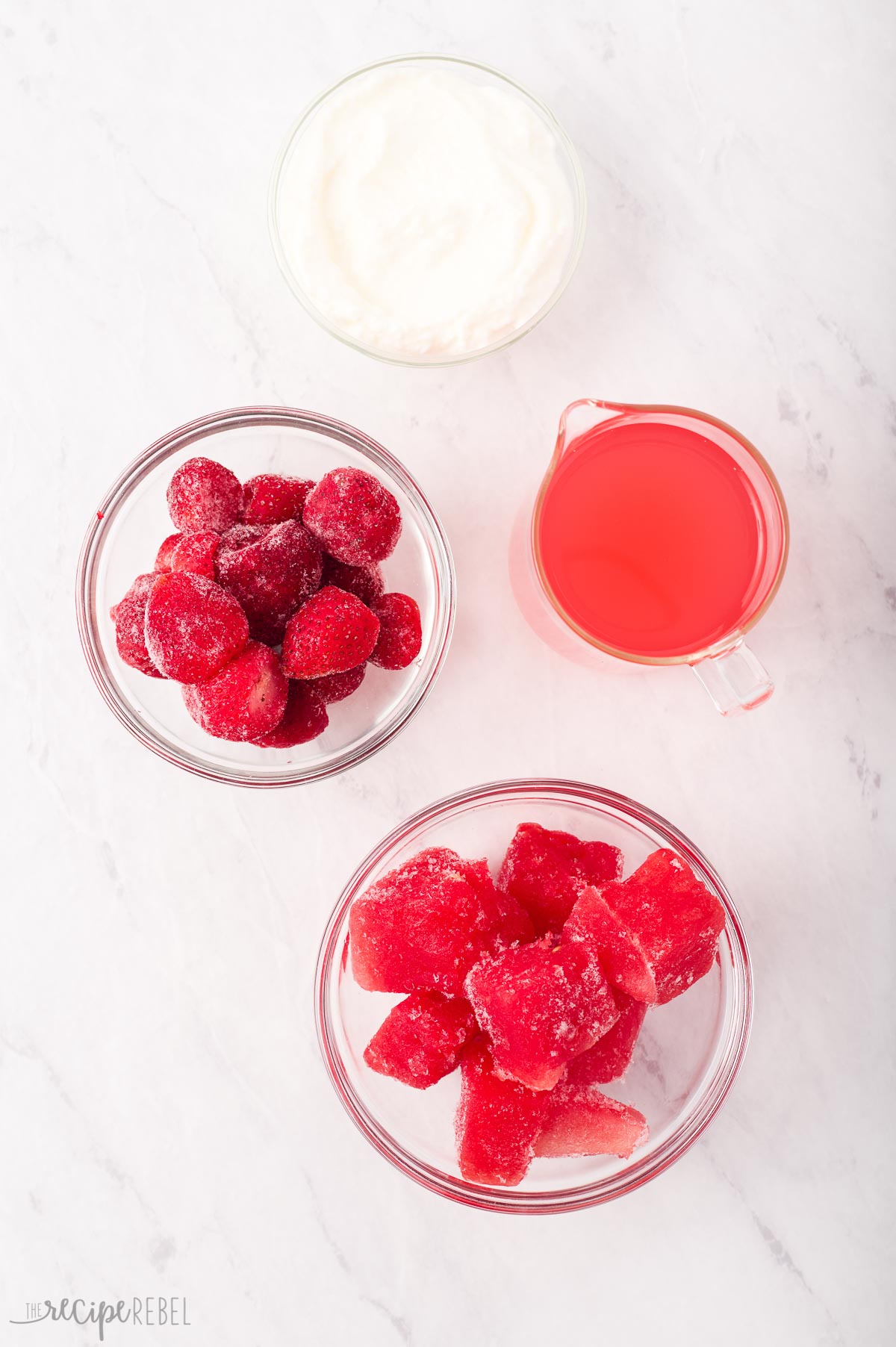 ingredients needed for watermelon smoothie.