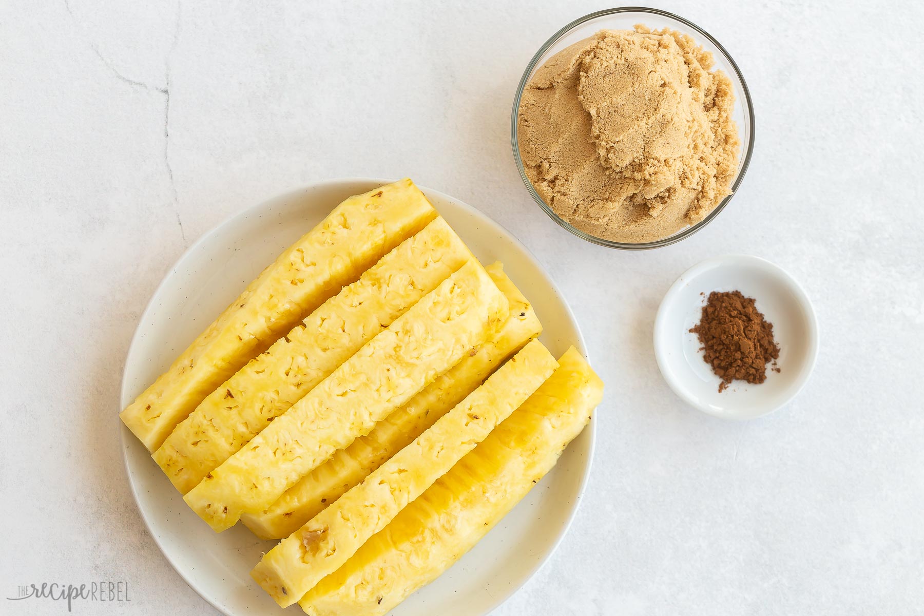 ingredients needed to make grilled pineapple.