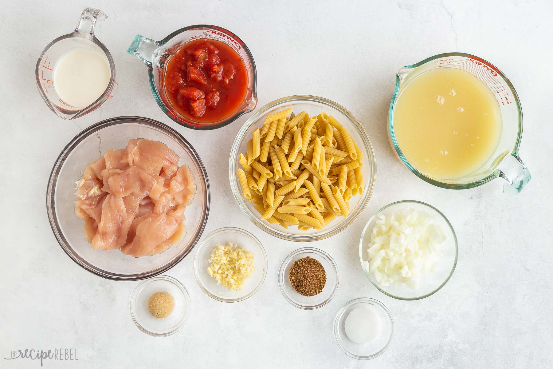 ingredients needed for cajun chicken pasta.