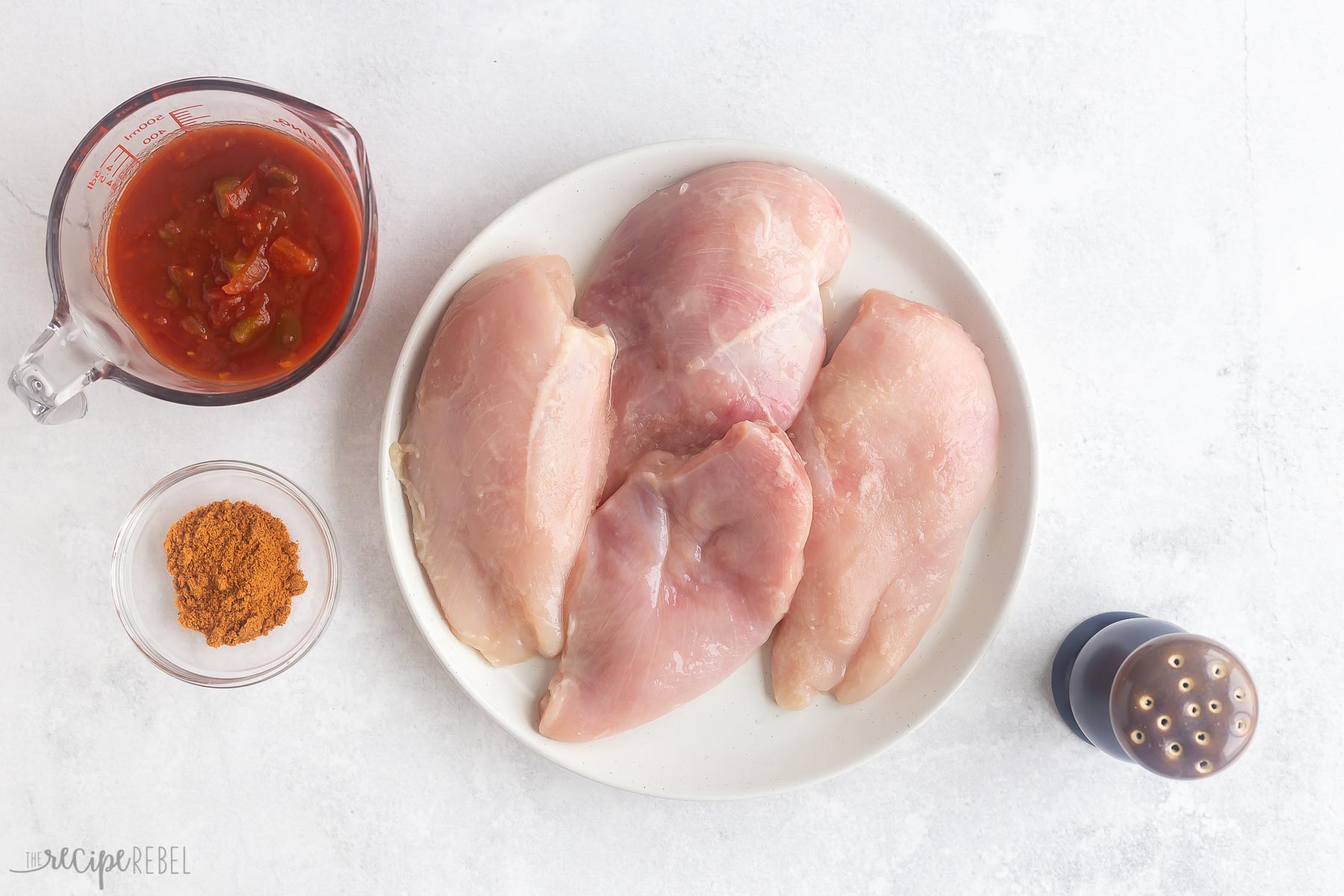 ingredients needed for instant pot salsa chicken.