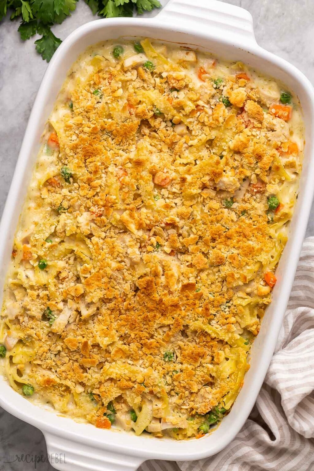 Chicken Noodle Casserole - The Recipe Rebel [VIDEO]