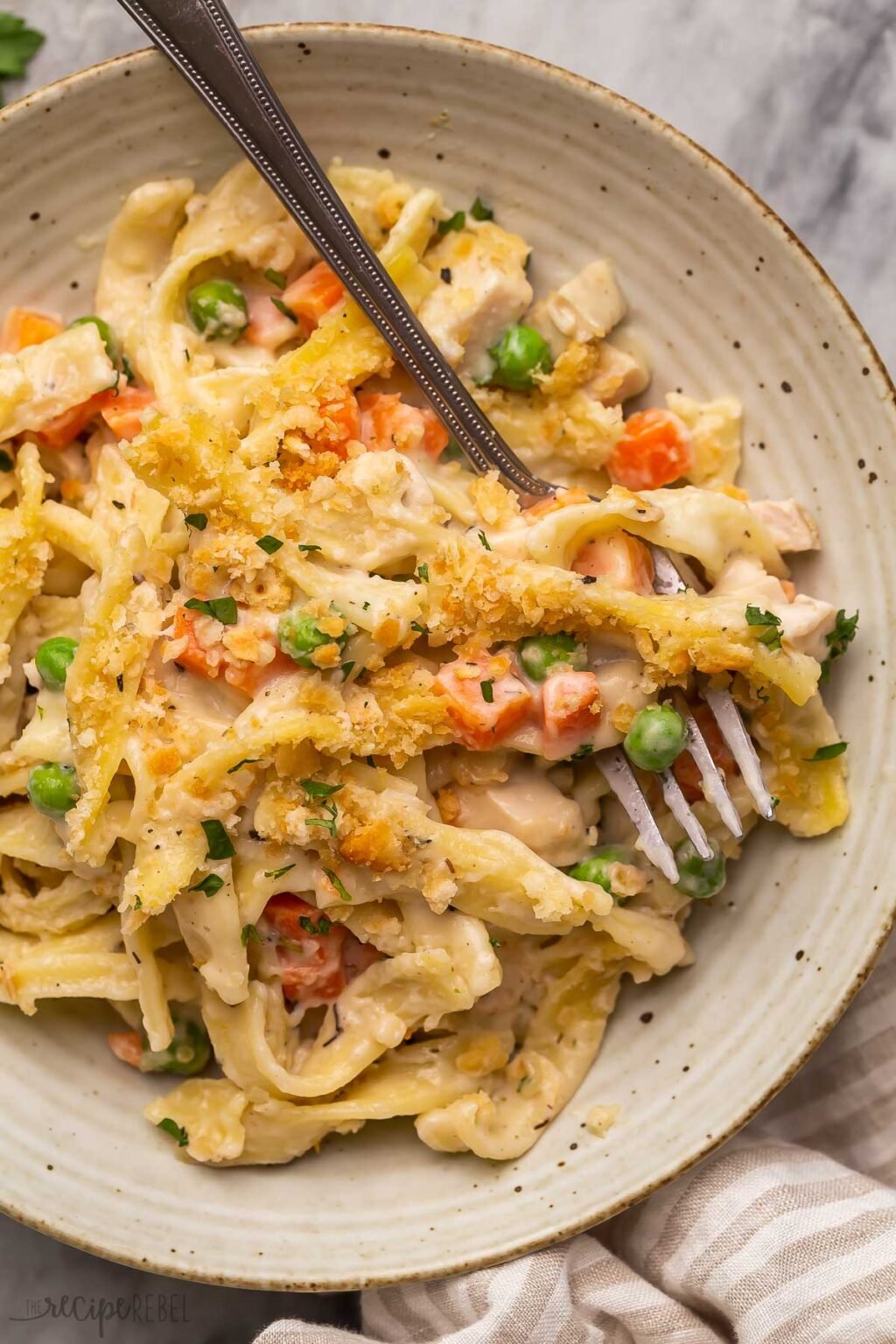 Chicken Noodle Casserole - The Recipe Rebel [VIDEO]