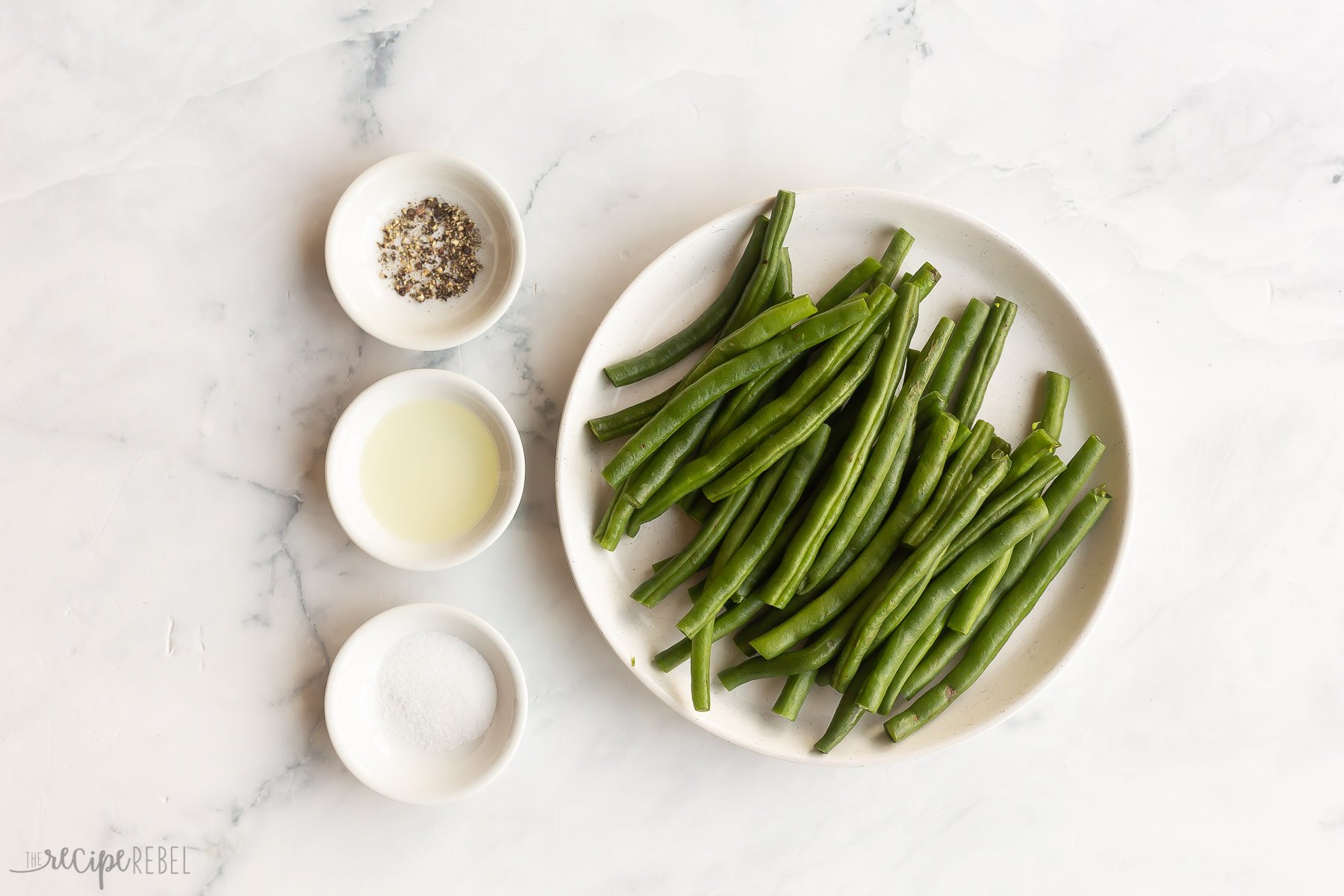 ingredients needed to make air fryer green beans.
