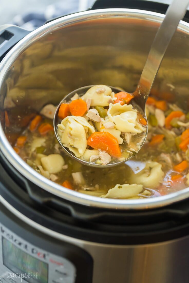 Instant Pot Chicken Tortellini Soup - The Recipe Rebel
