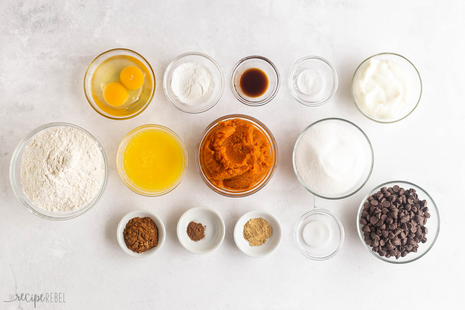 ingredients needed for pumpkin bread.