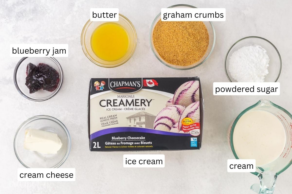 blueberry cheesecake ice cream cupcakes ingredients.
