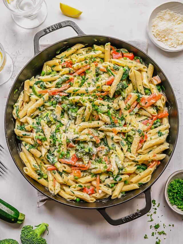 One Pot Pasta Primavera - The Recipe Rebel