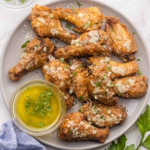 Garlic Parmesan Chicken Wings - The Recipe Rebel