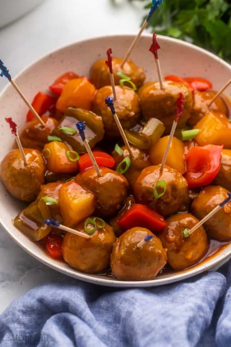 Slow Cooker Pineapple Brown Sugar Meatballs The Recipe Rebel