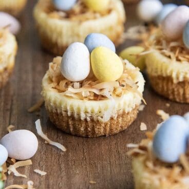 like mother like daughter mini egg cheesecakes.