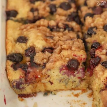 blueberry pancake casserole.