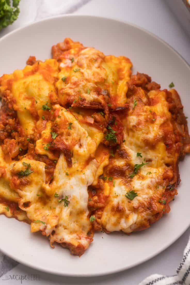 Super Easy Ravioli Lasagna [VIDEO] - The Recipe Rebel