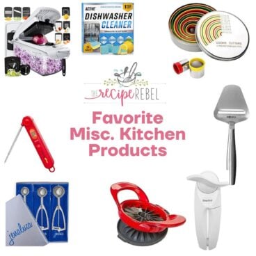 collage of favorite kitchen products.