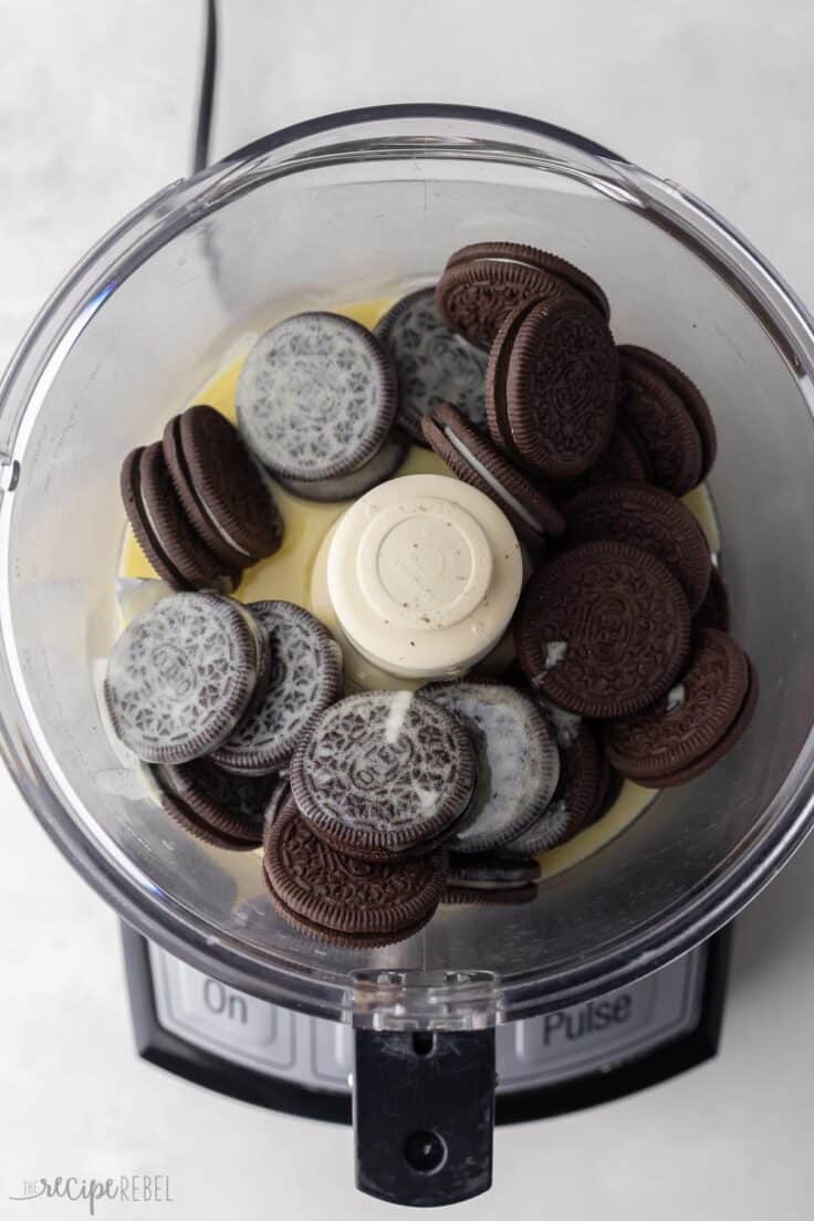 cookies and melted butter in food processor.