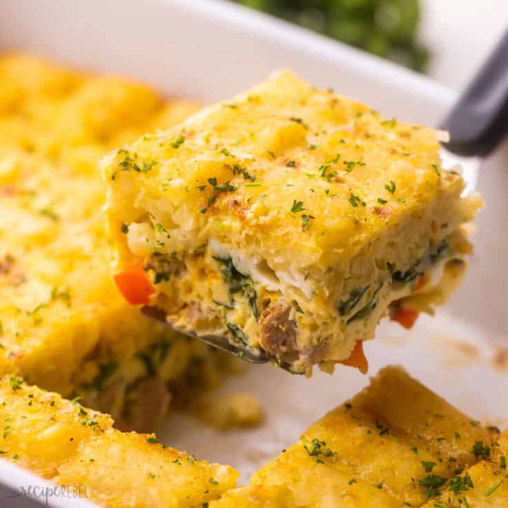 Easy Tater Tot Breakfast Casserole recipe The Recipe Rebel
