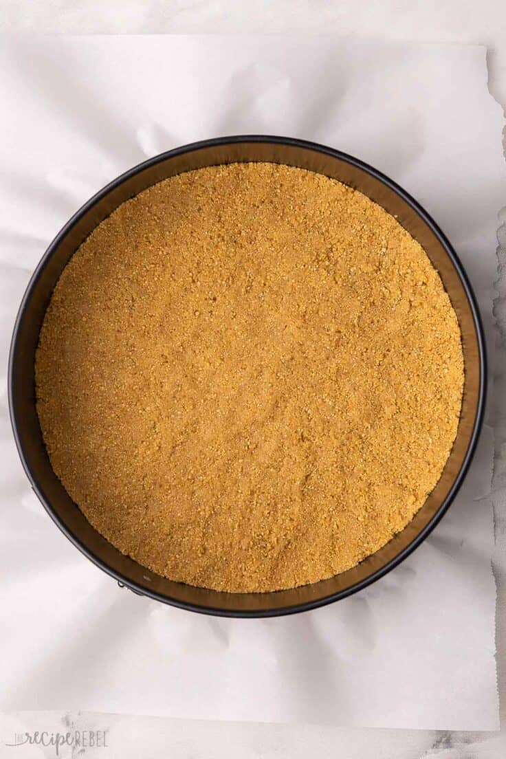 graham crumb crust pressed into pan.