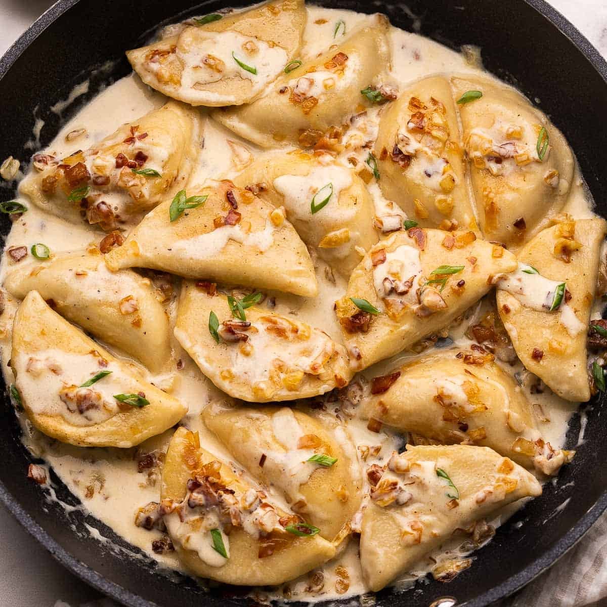 Perogies Recipe with Bacon and Onions-image