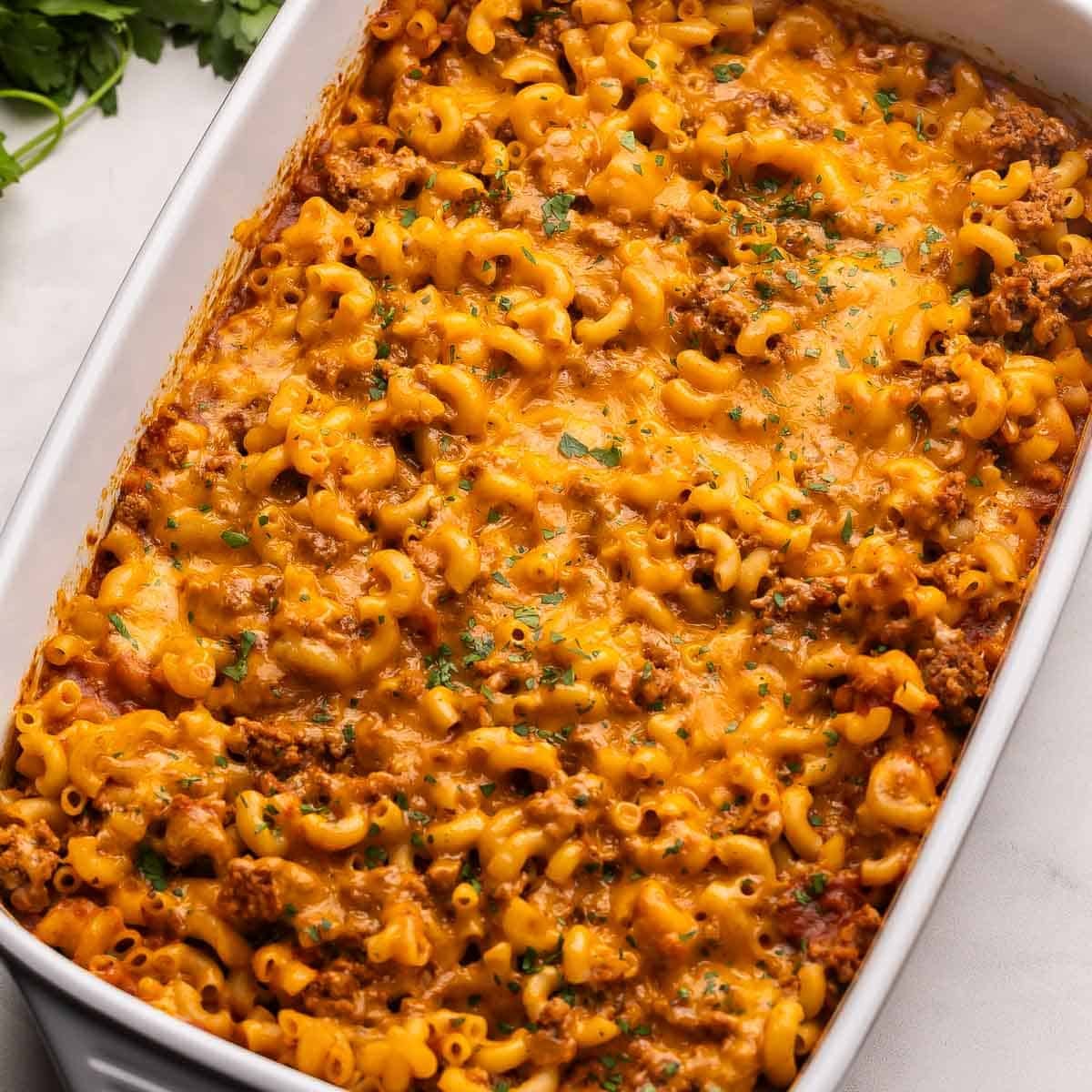 No Boil Baked Cheeseburger Pasta-image