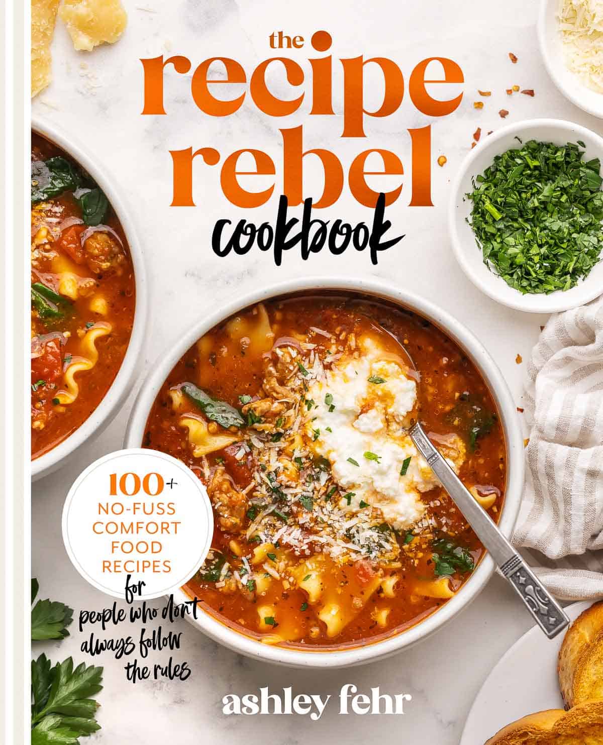 cover image of the recipe rebel cookbook.