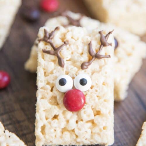 reindeer rice krispie treats like mother like daughter.