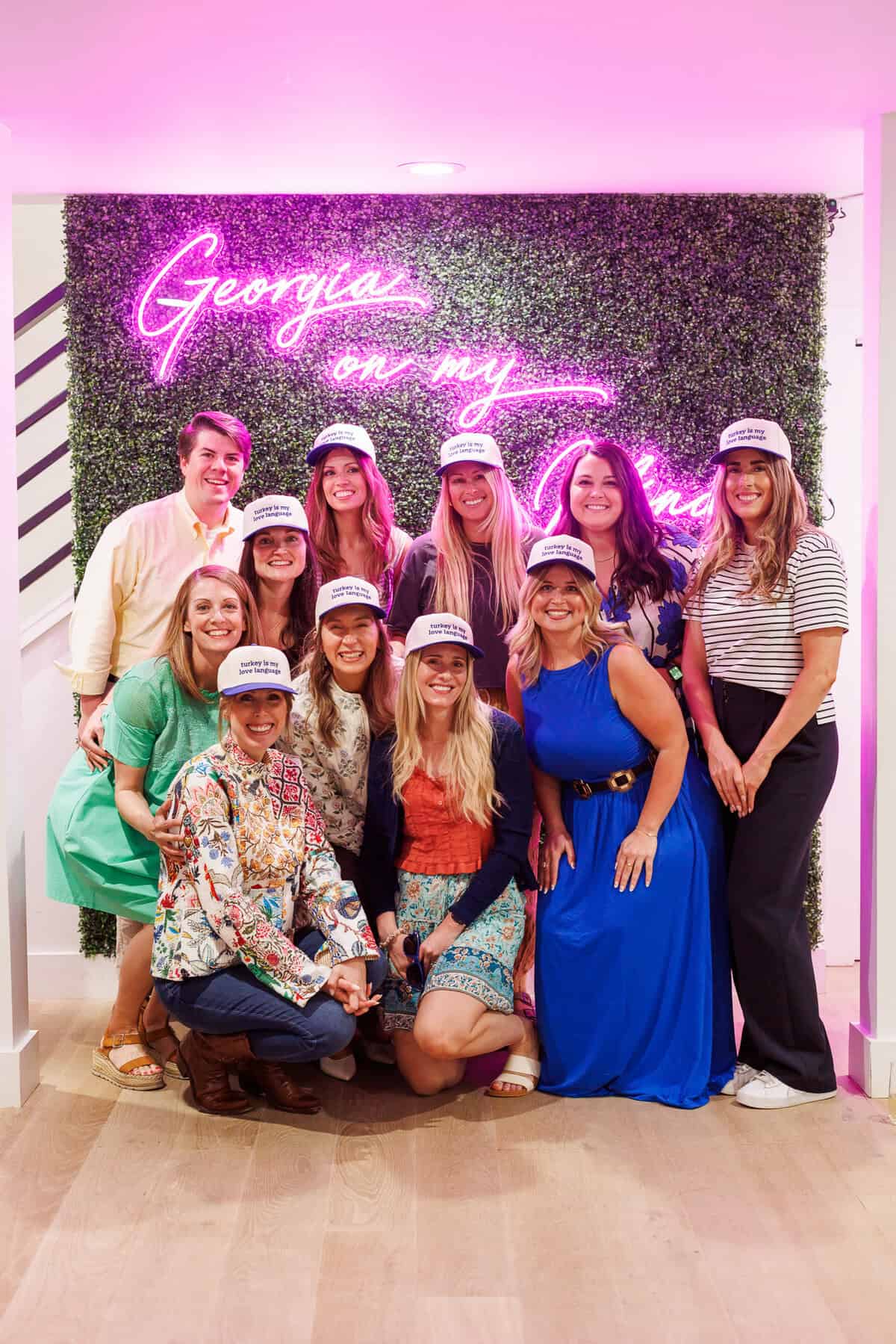 high res image of food bloggers wearing butterball turkey gear.