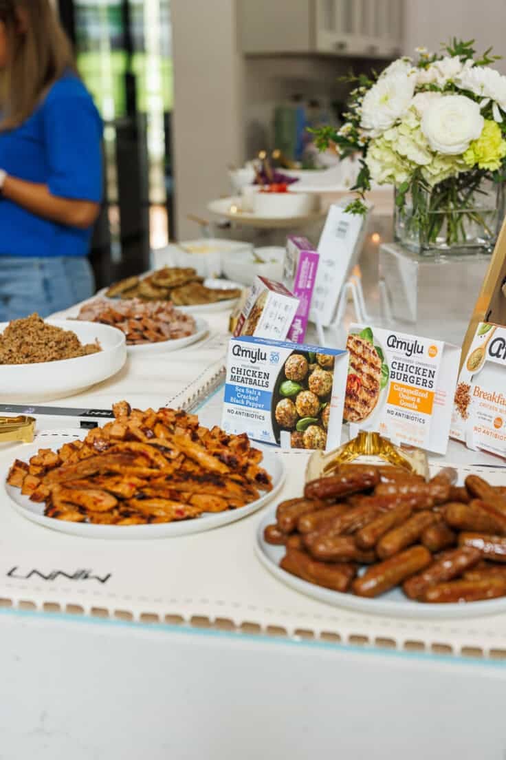 amylu products cooked and arranged in serving bowls.
